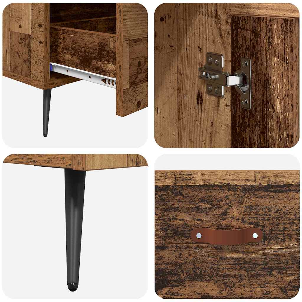Highboard Oud Hout 69,5 x 31 x 115 cm Geengineerd Hout en Glas is nu te koop bij PeponiXL, paradijselijk wonen!