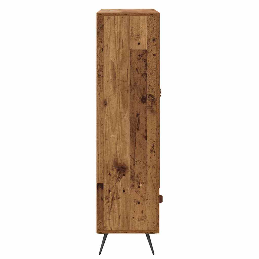 Highboard Oud Hout 69,5 x 31 x 115 cm Geengineerd Hout en Glas is nu te koop bij PeponiXL, paradijselijk wonen!