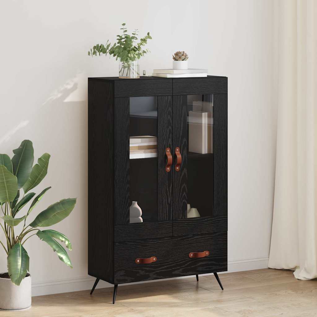 Highboard met lade Zwart Eiken 69,5 x 31 x 115 cm is nu te koop bij PeponiXL, paradijselijk wonen!