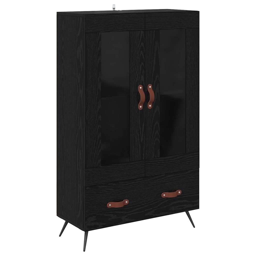 Highboard met lade Zwart Eiken 69,5 x 31 x 115 cm is nu te koop bij PeponiXL, paradijselijk wonen!