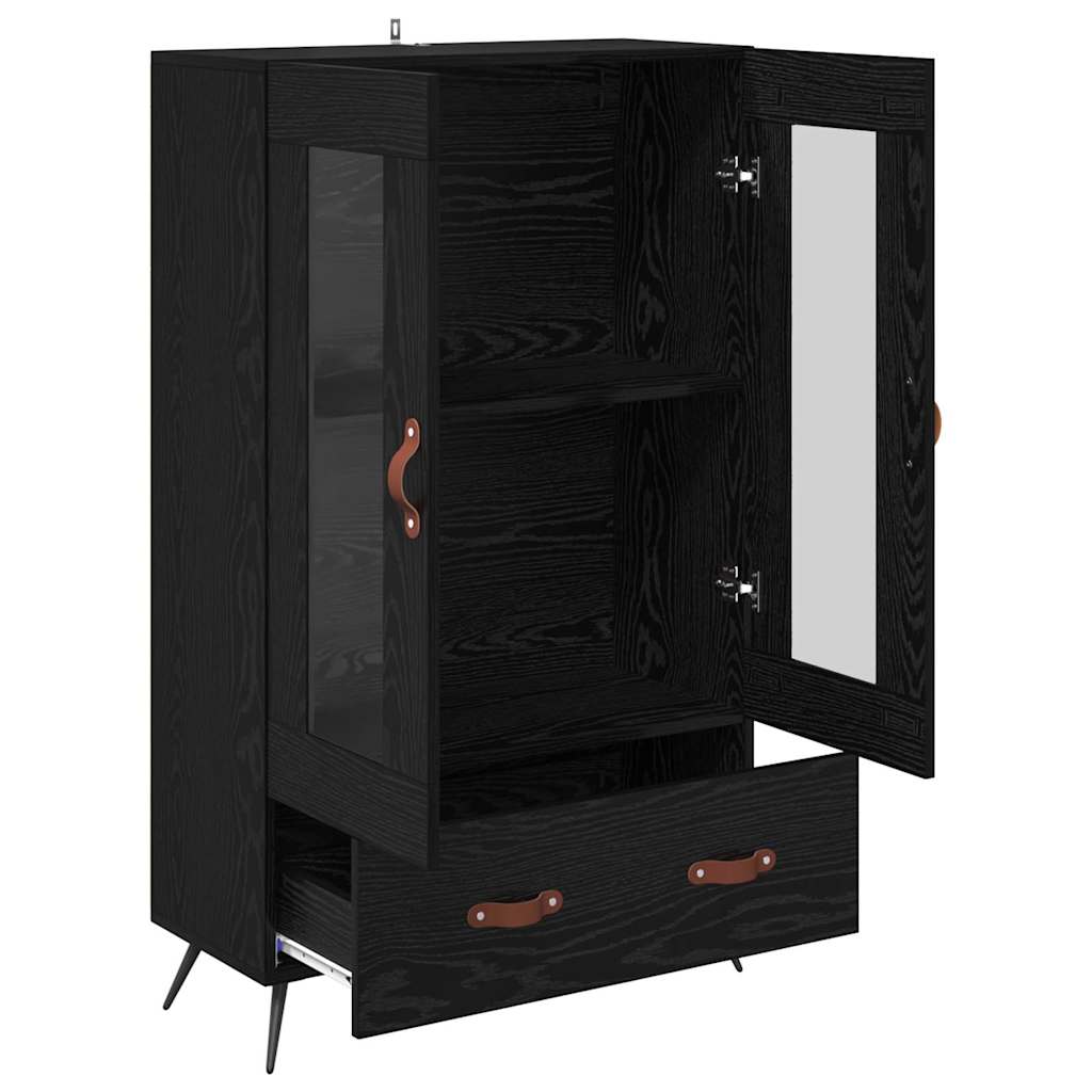 Highboard met lade Zwart Eiken 69,5 x 31 x 115 cm is nu te koop bij PeponiXL, paradijselijk wonen!
