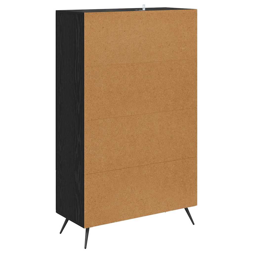 Highboard met lade Zwart Eiken 69,5 x 31 x 115 cm is nu te koop bij PeponiXL, paradijselijk wonen!