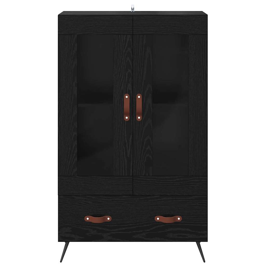 Highboard met lade Zwart Eiken 69,5 x 31 x 115 cm is nu te koop bij PeponiXL, paradijselijk wonen!