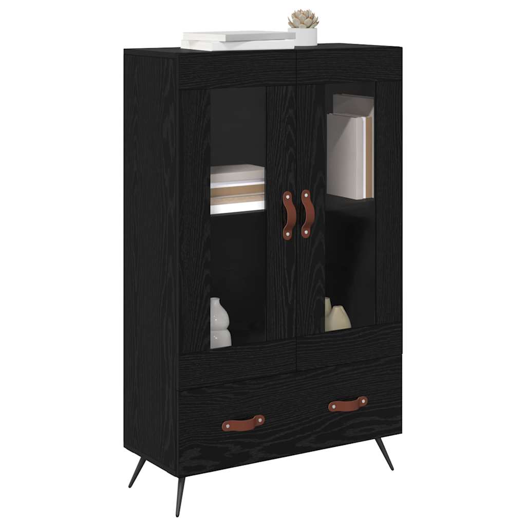 Highboard met lade Zwart Eiken 69,5 x 31 x 115 cm is nu te koop bij PeponiXL, paradijselijk wonen!