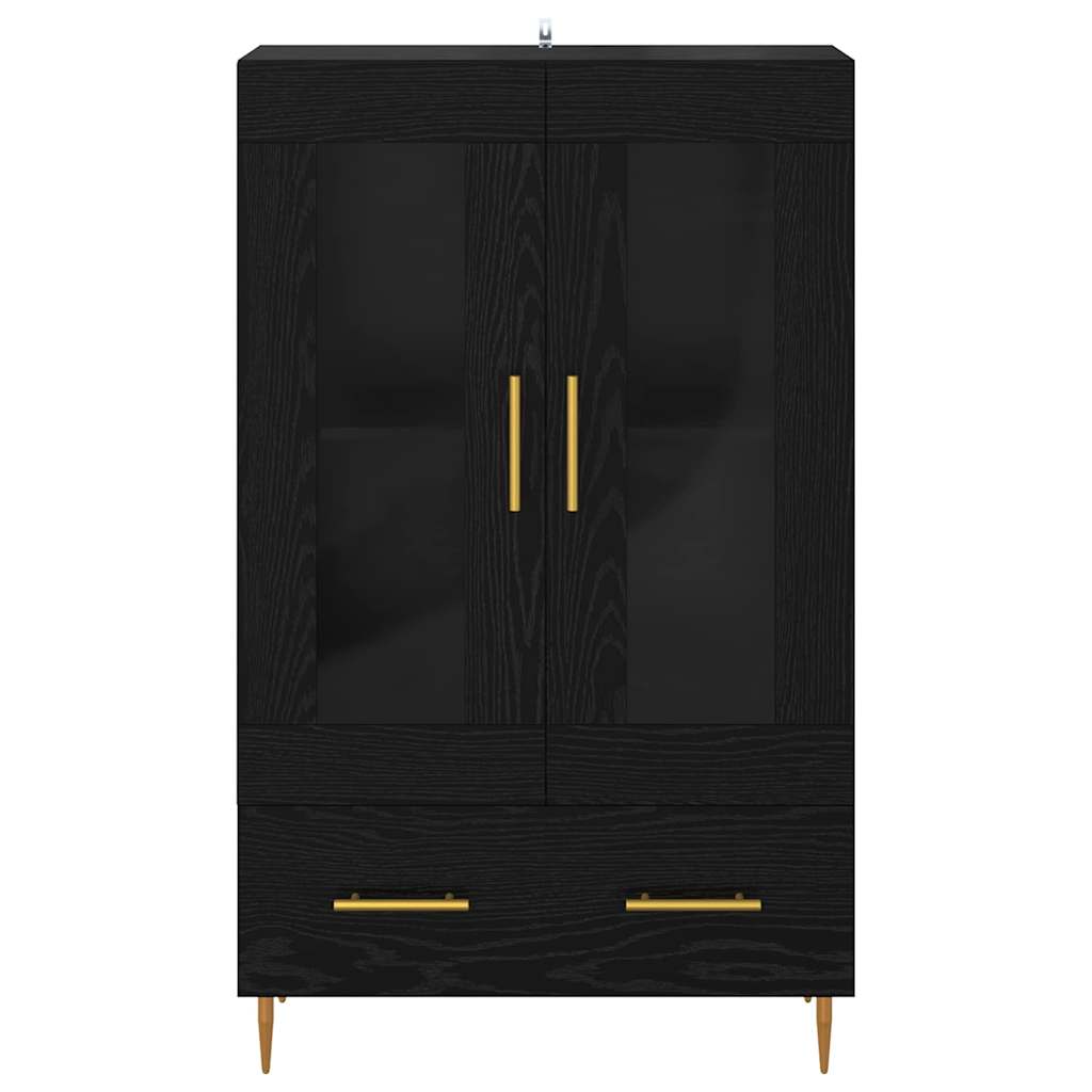 Highboard met lade Zwart Eiken 69,5 x 31 x 115 cm is nu te koop bij PeponiXL, paradijselijk wonen!