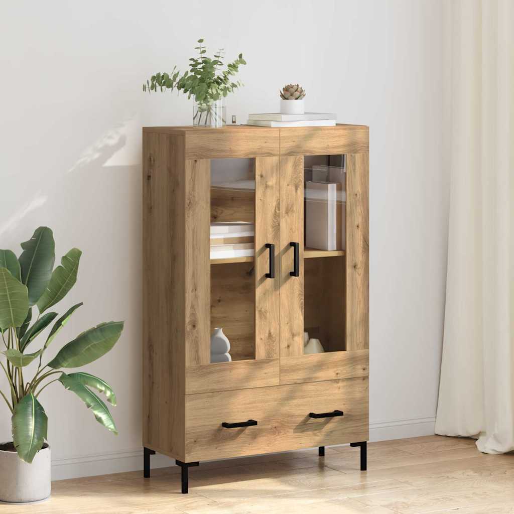 Highboard Artisan Eiken 69,5 x 31 x 115 cm Bewerkt hout is nu te koop bij PeponiXL, paradijselijk wonen!
