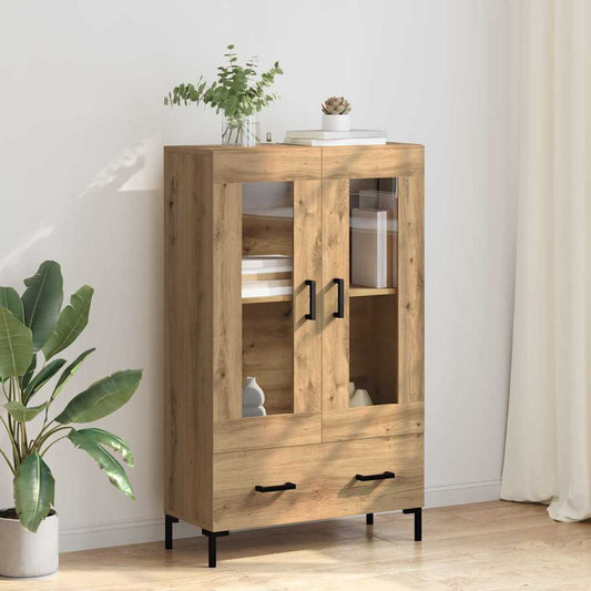 Highboard Artisan Eiken 69,5 x 31 x 115 cm Bewerkt hout is nu te koop bij PeponiXL, paradijselijk wonen!