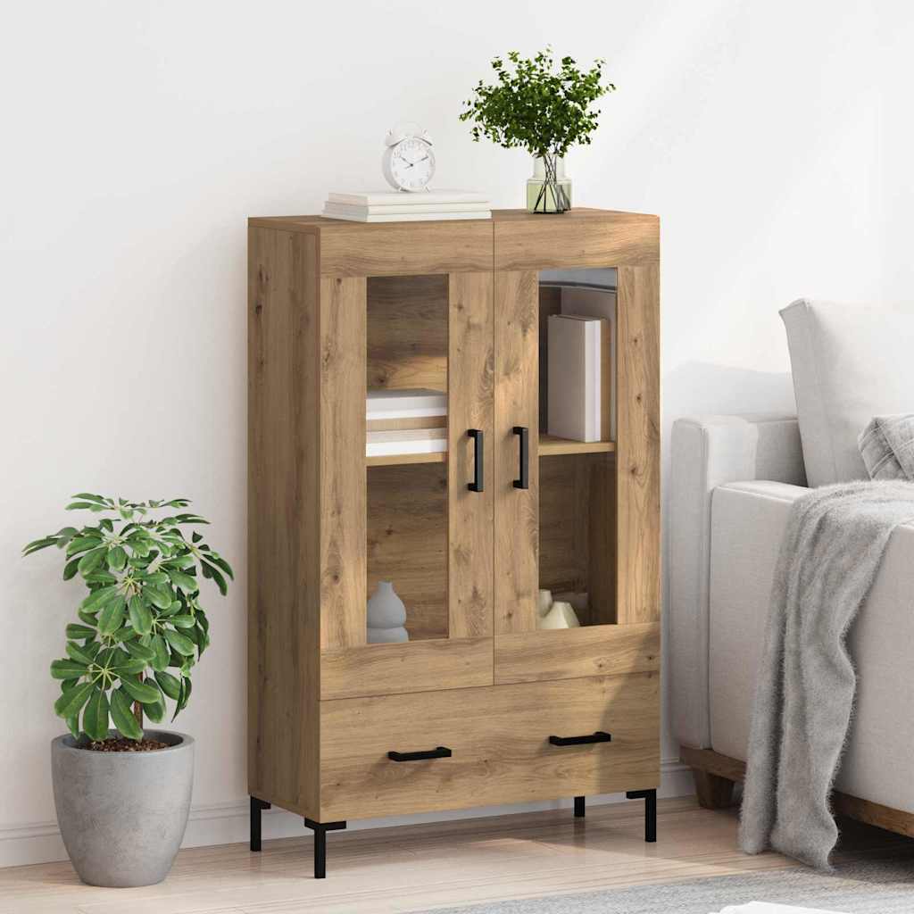 Highboard Artisan Eiken 69,5 x 31 x 115 cm Bewerkt hout is nu te koop bij PeponiXL, paradijselijk wonen!