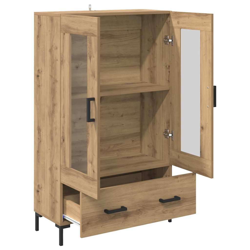 Highboard Artisan Eiken 69,5 x 31 x 115 cm Bewerkt hout is nu te koop bij PeponiXL, paradijselijk wonen!