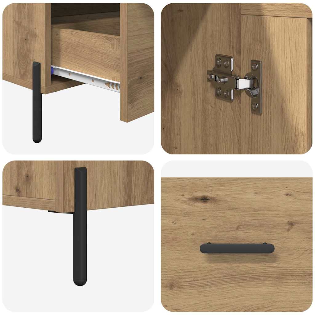 Highboard Corona Artisan Eiken 69,5 x 31 x 115 cm Bewerkt hout is nu te koop bij PeponiXL, paradijselijk wonen!