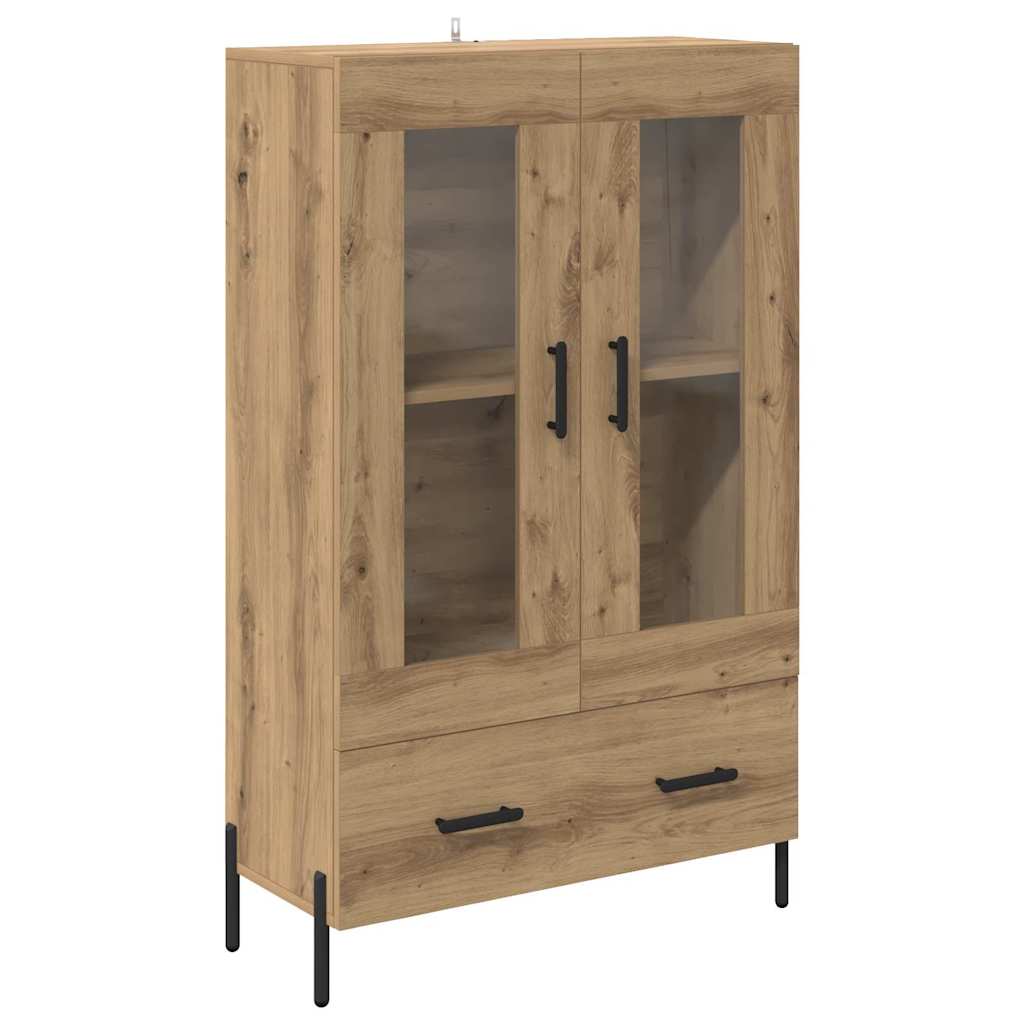 Highboard Corona Artisan Eiken 69,5 x 31 x 115 cm Bewerkt hout is nu te koop bij PeponiXL, paradijselijk wonen!