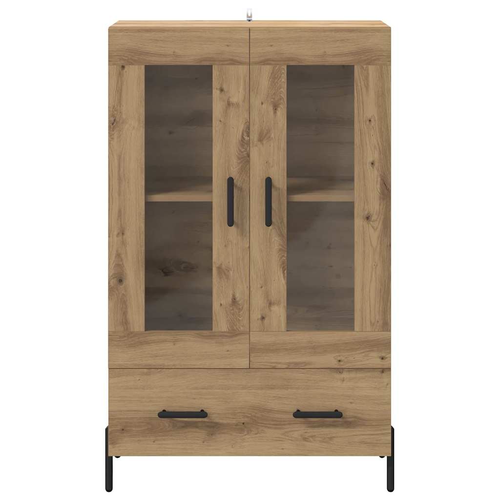 Highboard Corona Artisan Eiken 69,5 x 31 x 115 cm Bewerkt hout is nu te koop bij PeponiXL, paradijselijk wonen!