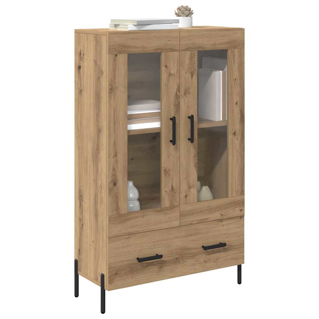 Highboard Corona Artisan Eiken 69,5 x 31 x 115 cm Bewerkt hout is nu te koop bij PeponiXL, paradijselijk wonen!