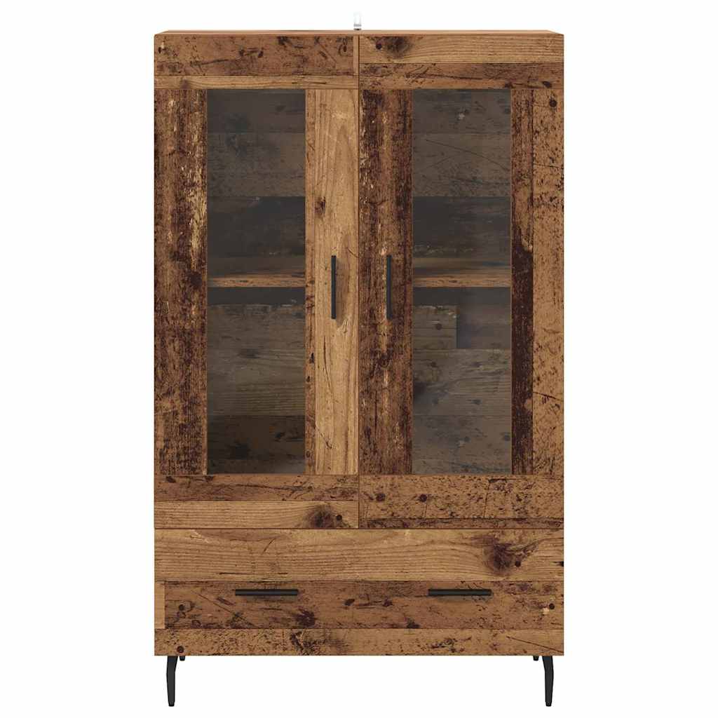 Highboard met lade Oud Hout 69,5 x 31 x 115 cm Bewerkt hout is nu te koop bij PeponiXL, paradijselijk wonen!
