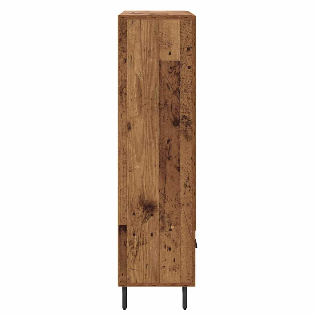 Highboard met lade Oud Hout 69,5 x 31 x 115 cm Bewerkt hout is nu te koop bij PeponiXL, paradijselijk wonen!