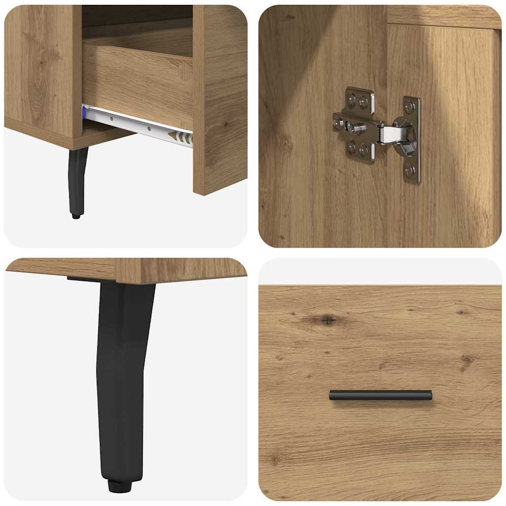 Highboard Artisan Eiken 69,5 x 31 x 115 cm Bewerkt hout is nu te koop bij PeponiXL, paradijselijk wonen!