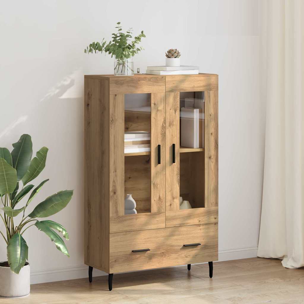 Highboard Artisan Eiken 69,5 x 31 x 115 cm Bewerkt hout is nu te koop bij PeponiXL, paradijselijk wonen!