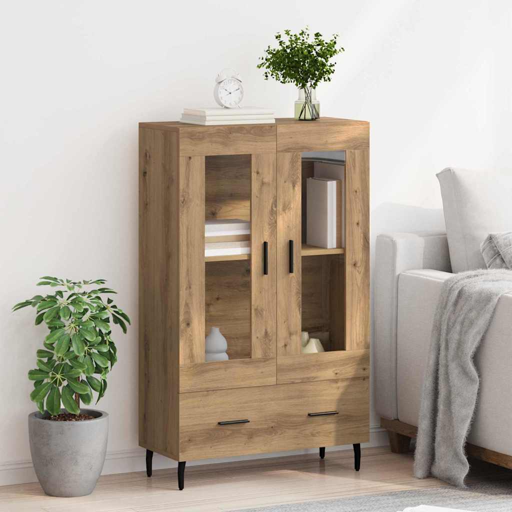 Highboard Artisan Eiken 69,5 x 31 x 115 cm Bewerkt hout is nu te koop bij PeponiXL, paradijselijk wonen!