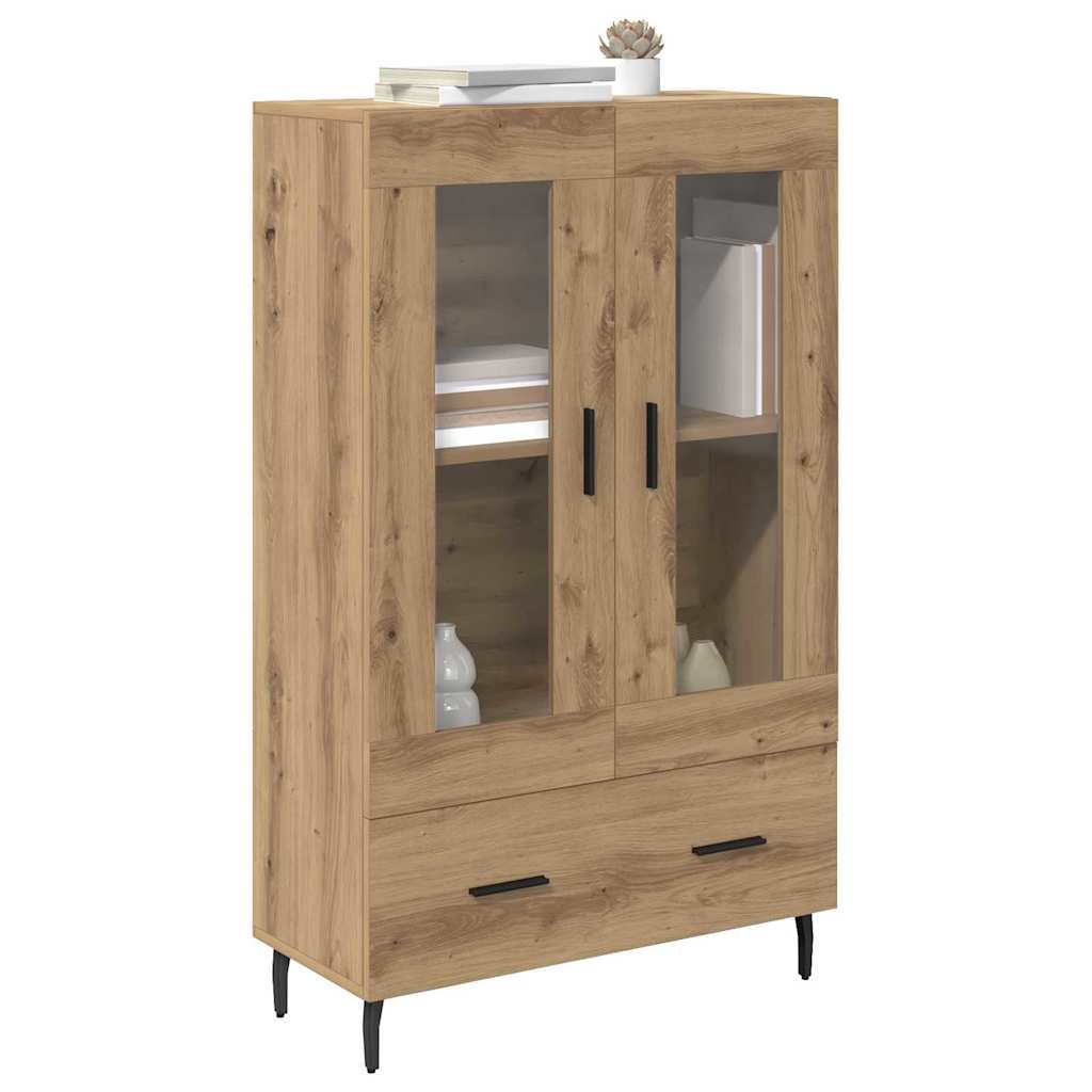 Highboard Artisan Eiken 69,5 x 31 x 115 cm Bewerkt hout is nu te koop bij PeponiXL, paradijselijk wonen!