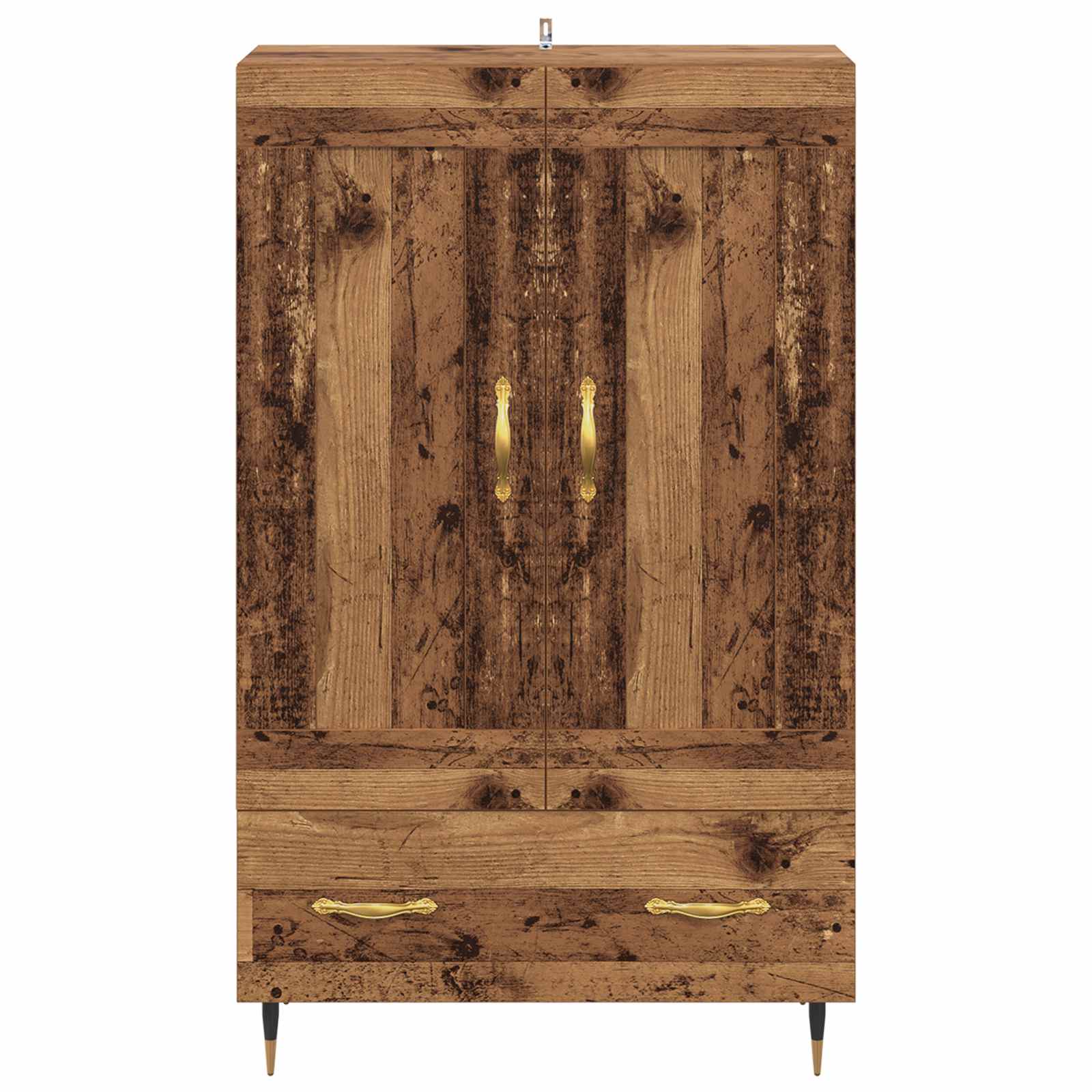 Highboard met lade Oud Hout 69,5 x 31 x 115 cm Bewerkt hout is nu te koop bij PeponiXL, paradijselijk wonen!