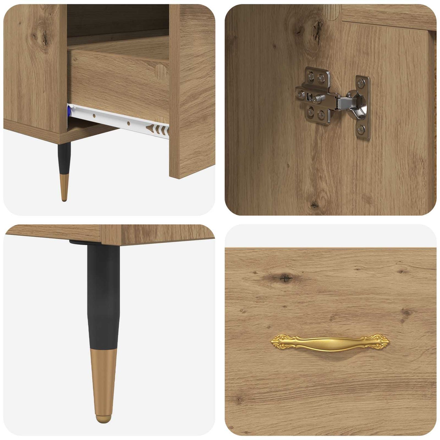 Highboard Artisan Eiken 69,5 x 31 x 115 cm Bewerkt hout is nu te koop bij PeponiXL, paradijselijk wonen!