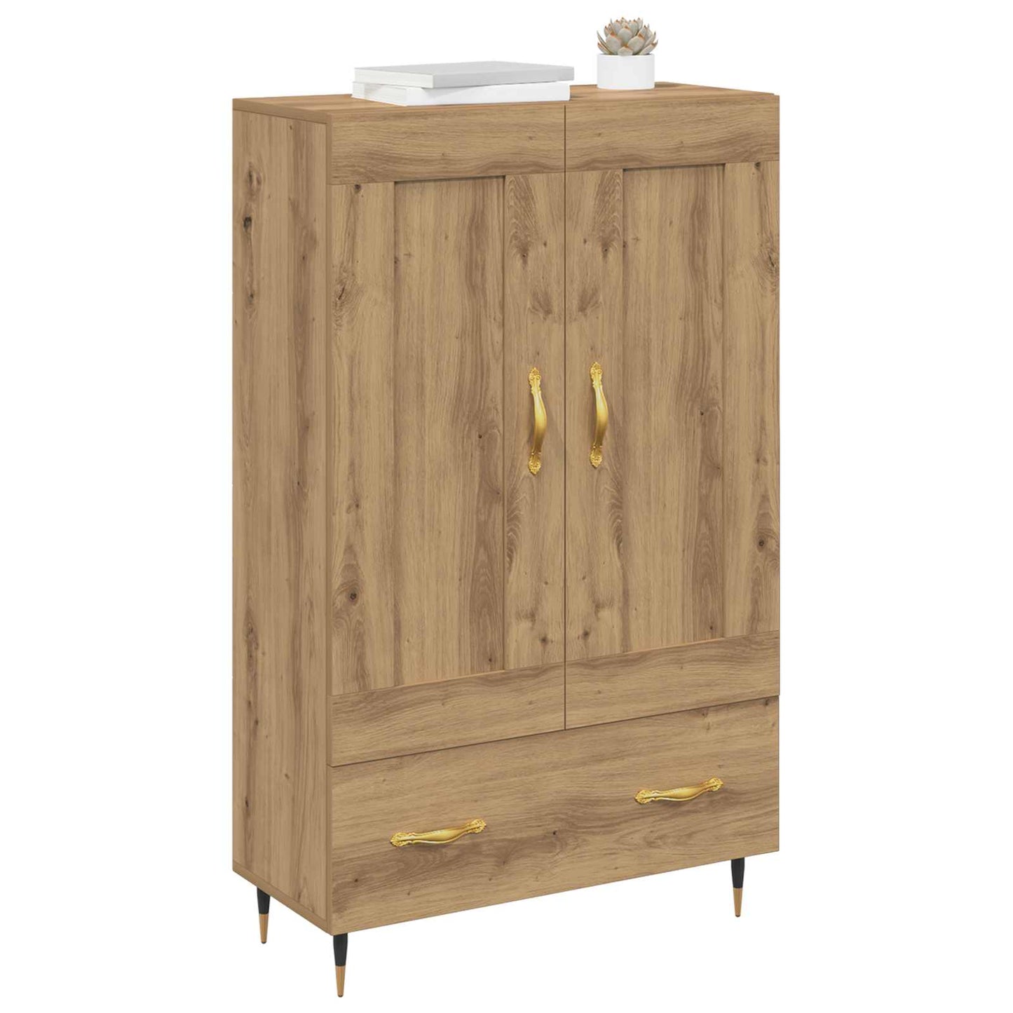 Highboard Artisan Eiken 69,5 x 31 x 115 cm Bewerkt hout is nu te koop bij PeponiXL, paradijselijk wonen!