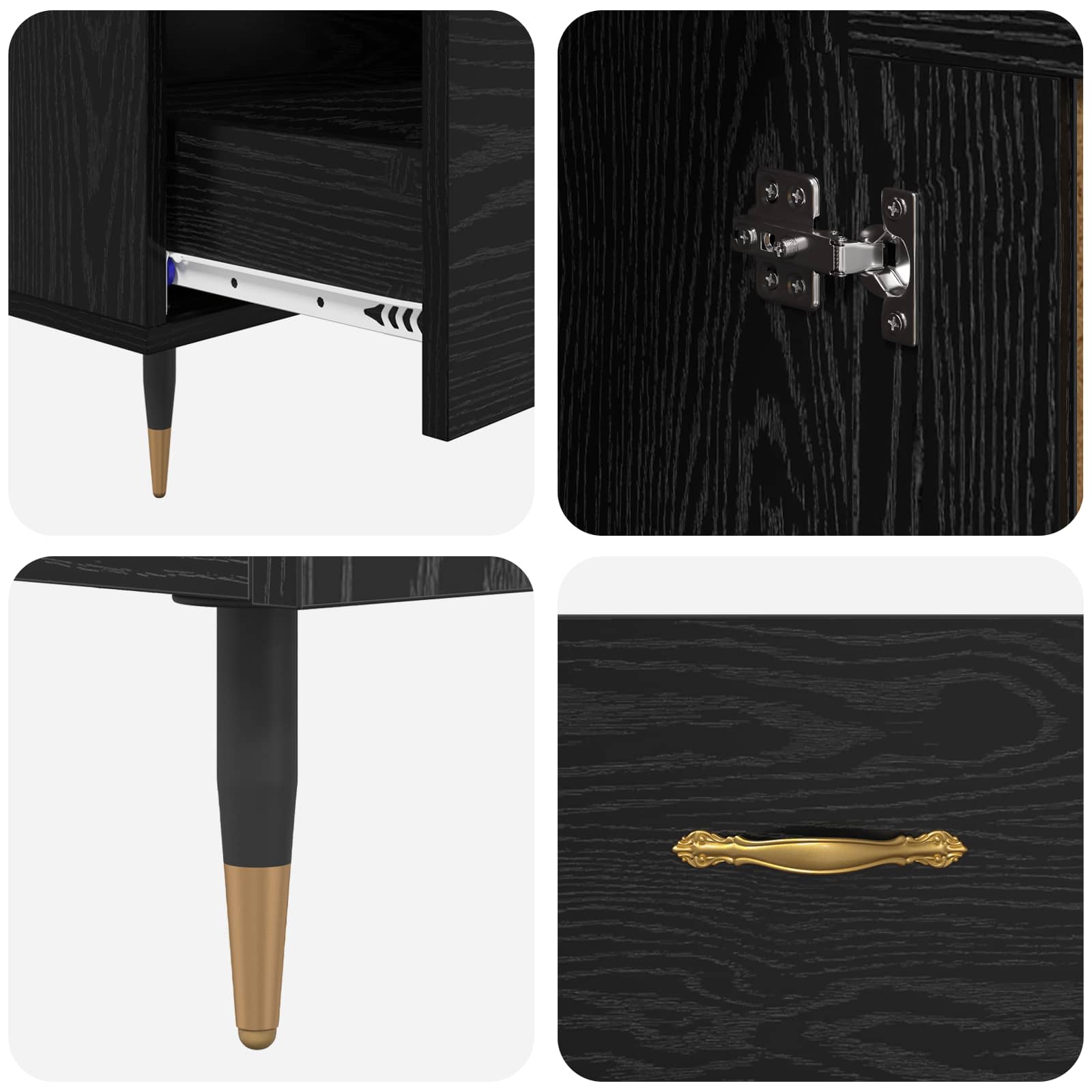 Highboard met lade Zwart Eiken 69,5 x 31 x 115 cm Bewerkt hout is nu te koop bij PeponiXL, paradijselijk wonen!
