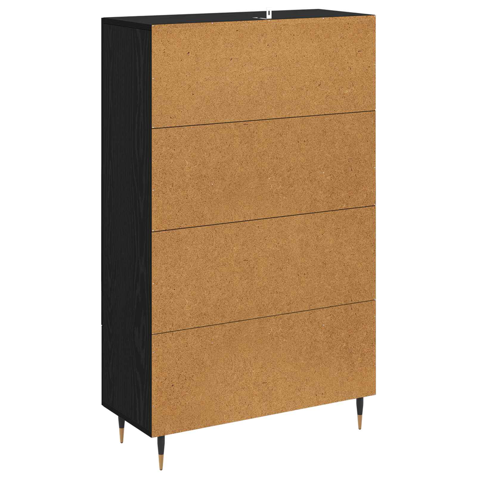 Highboard met lade Zwart Eiken 69,5 x 31 x 115 cm Bewerkt hout is nu te koop bij PeponiXL, paradijselijk wonen!