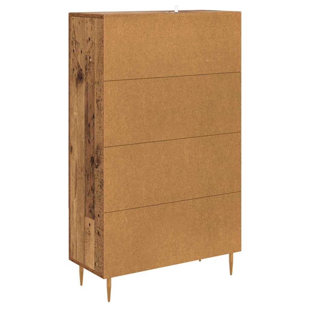 Highboard met lade Oud Hout 69,5 x 31 x 115 cm Bewerkt hout is nu te koop bij PeponiXL, paradijselijk wonen!