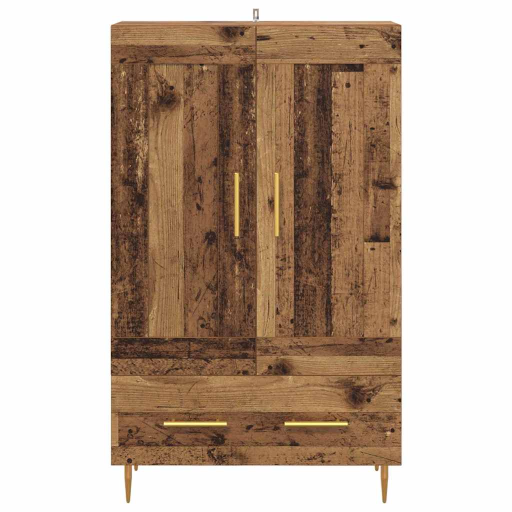 Highboard met lade Oud Hout 69,5 x 31 x 115 cm Bewerkt hout is nu te koop bij PeponiXL, paradijselijk wonen!
