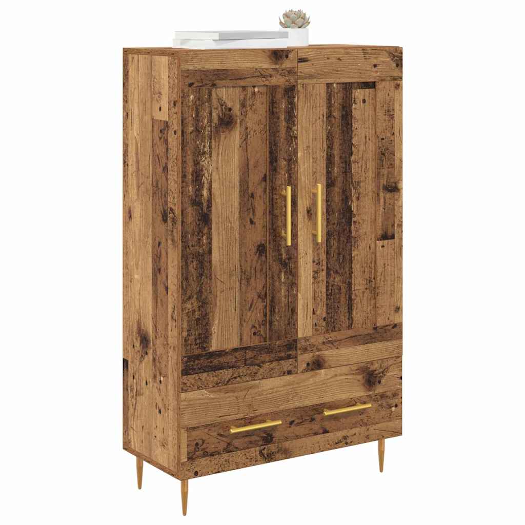 Highboard met lade Oud Hout 69,5 x 31 x 115 cm Bewerkt hout is nu te koop bij PeponiXL, paradijselijk wonen!