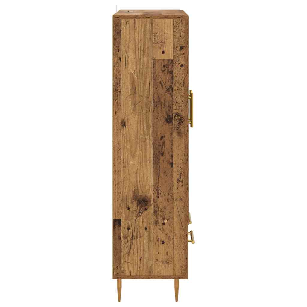 Highboard met lade Oud Hout 69,5 x 31 x 115 cm Bewerkt hout is nu te koop bij PeponiXL, paradijselijk wonen!
