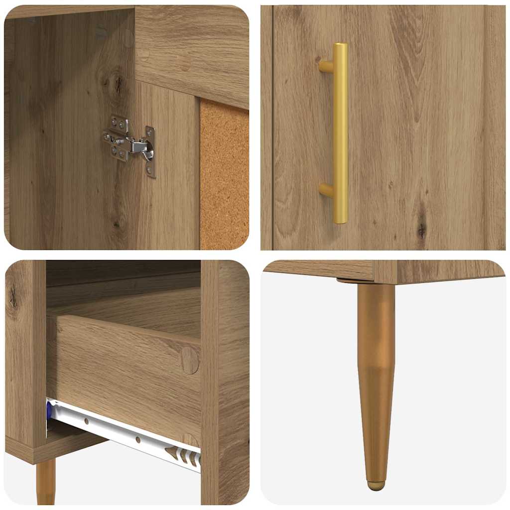 Highboard Artisan Eiken 69,5 x 31 x 115 cm Bewerkt hout is nu te koop bij PeponiXL, paradijselijk wonen!