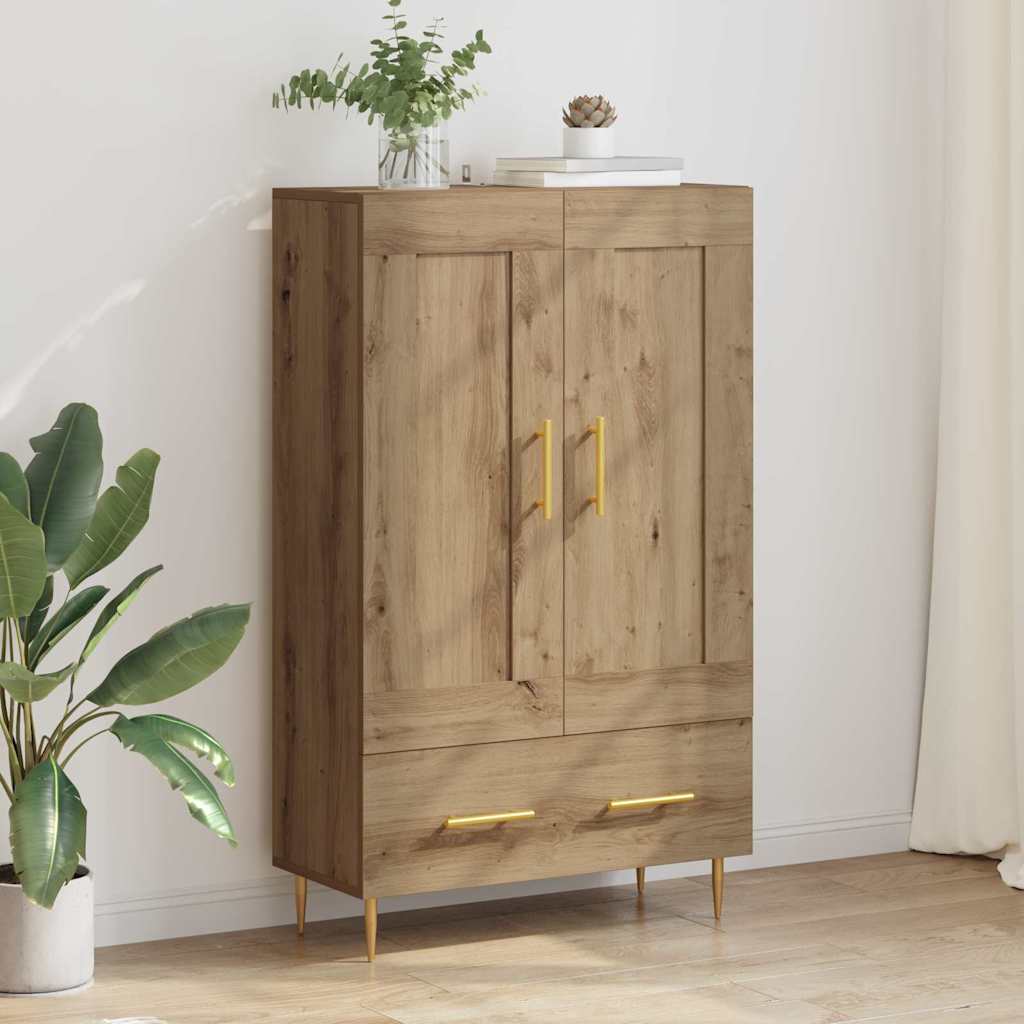 Highboard Artisan Eiken 69,5 x 31 x 115 cm Bewerkt hout is nu te koop bij PeponiXL, paradijselijk wonen!