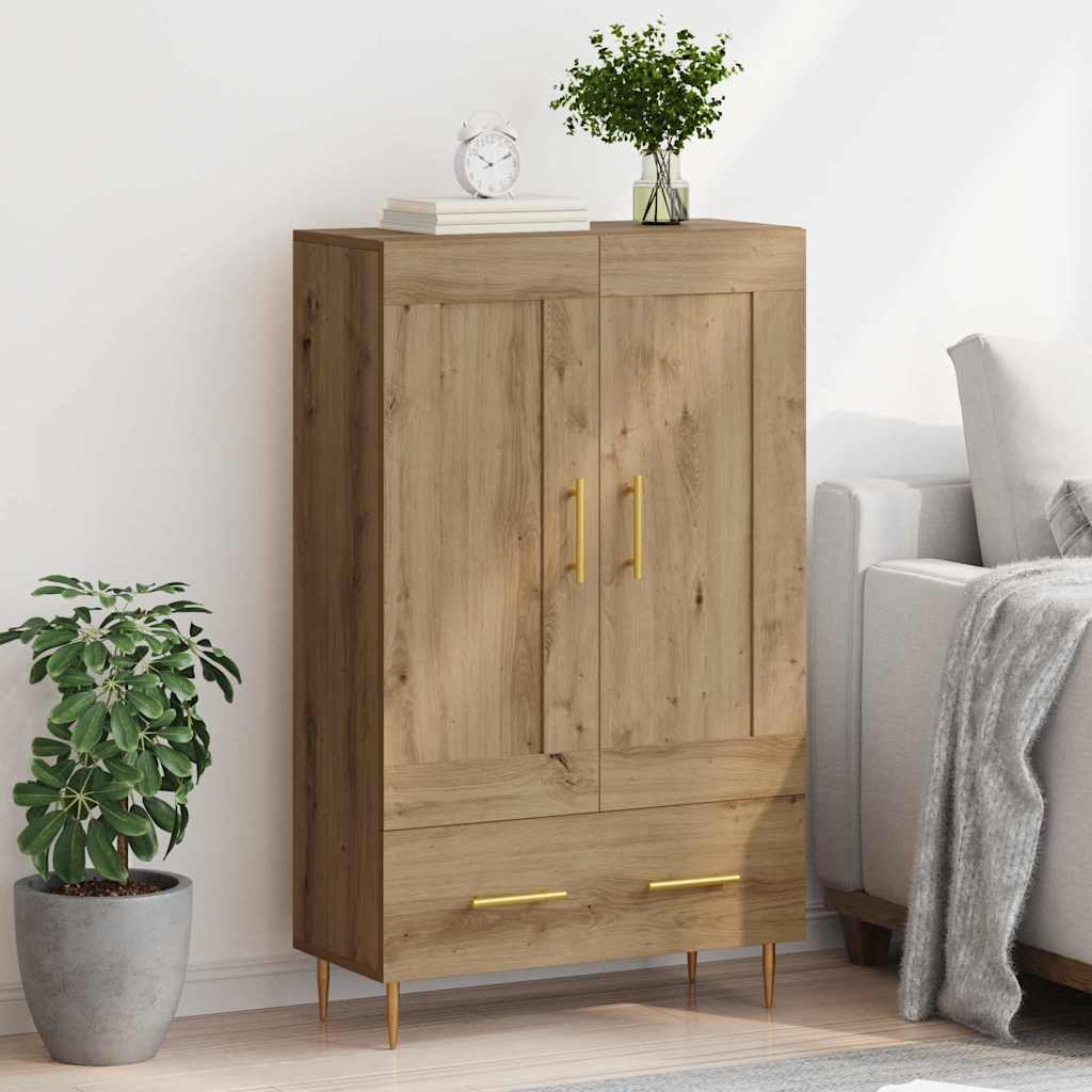 Highboard Artisan Eiken 69,5 x 31 x 115 cm Bewerkt hout is nu te koop bij PeponiXL, paradijselijk wonen!