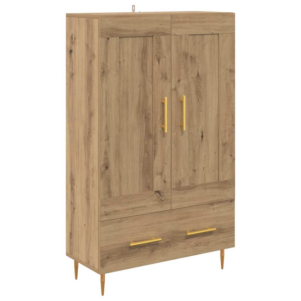Highboard Artisan Eiken 69,5 x 31 x 115 cm Bewerkt hout is nu te koop bij PeponiXL, paradijselijk wonen!