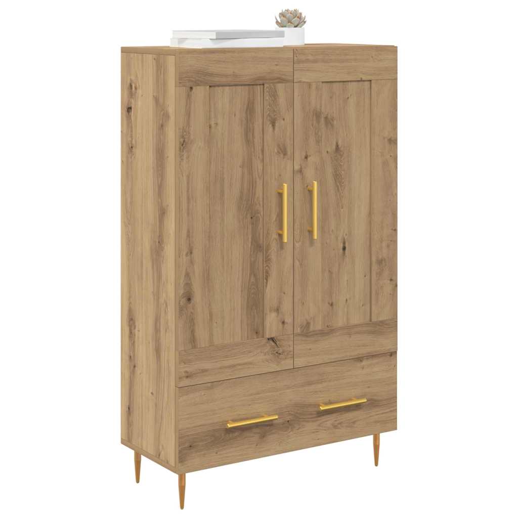 Highboard Artisan Eiken 69,5 x 31 x 115 cm Bewerkt hout is nu te koop bij PeponiXL, paradijselijk wonen!
