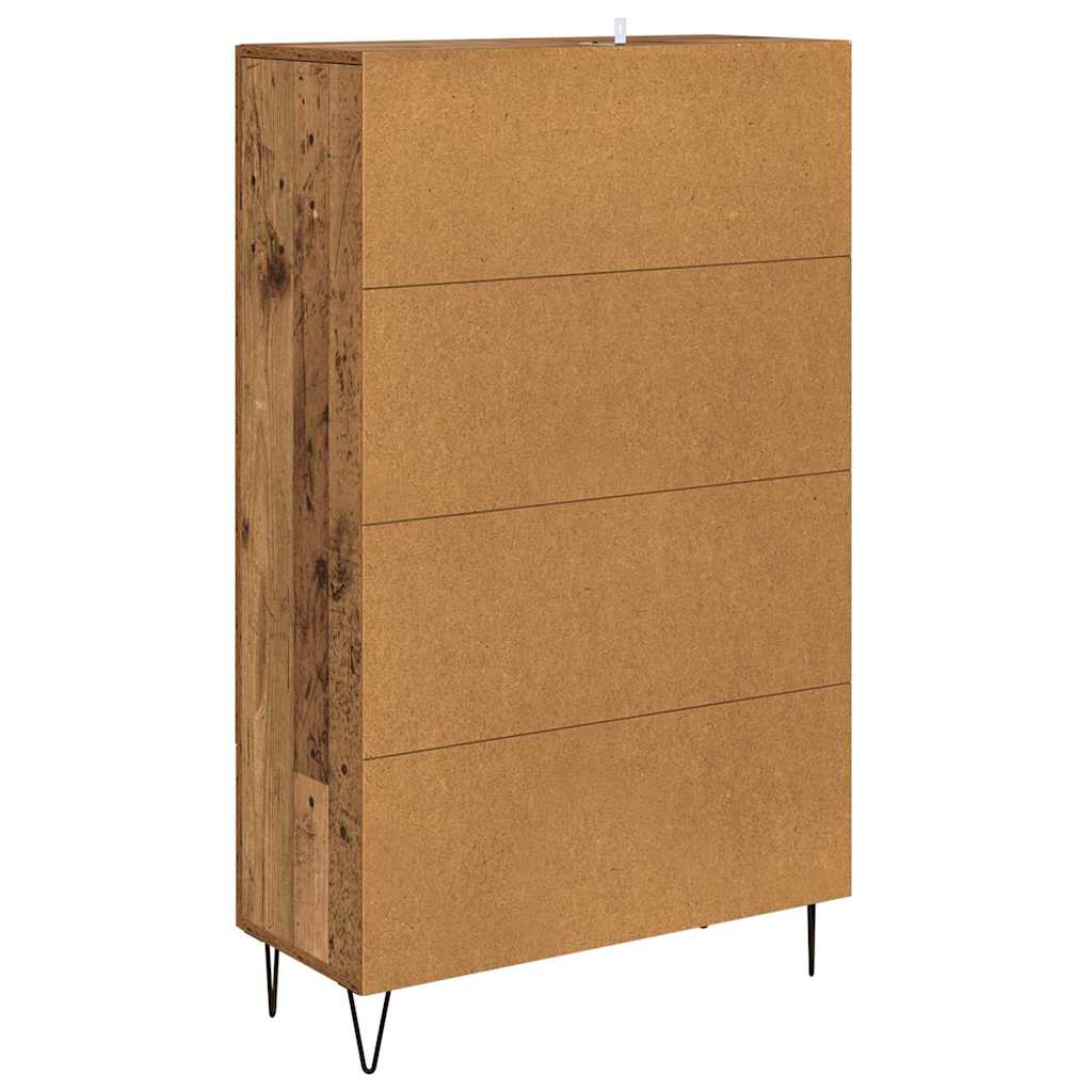 Highboard met lade Oud Hout 69,5 x 31 x 115 cm Bewerkt hout is nu te koop bij PeponiXL, paradijselijk wonen!