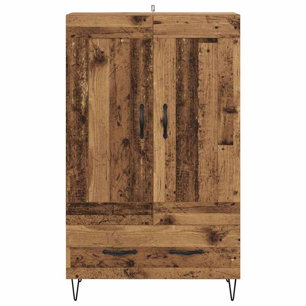 Highboard met lade Oud Hout 69,5 x 31 x 115 cm Bewerkt hout is nu te koop bij PeponiXL, paradijselijk wonen!