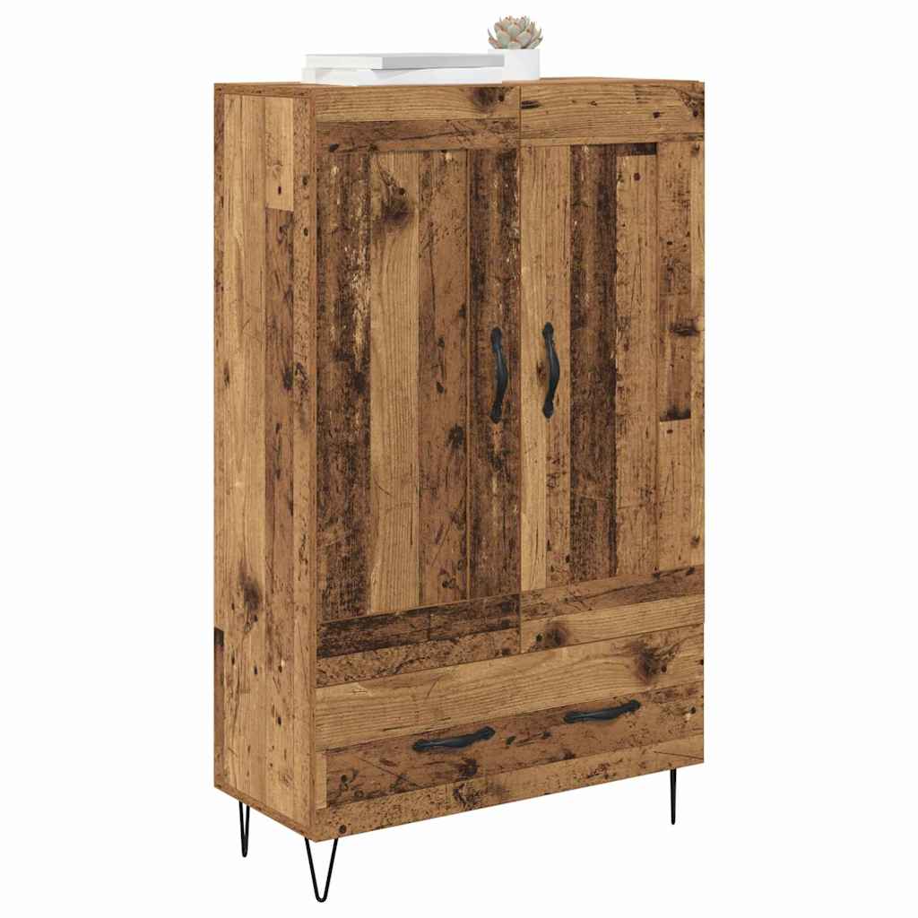 Highboard met lade Oud Hout 69,5 x 31 x 115 cm Bewerkt hout is nu te koop bij PeponiXL, paradijselijk wonen!