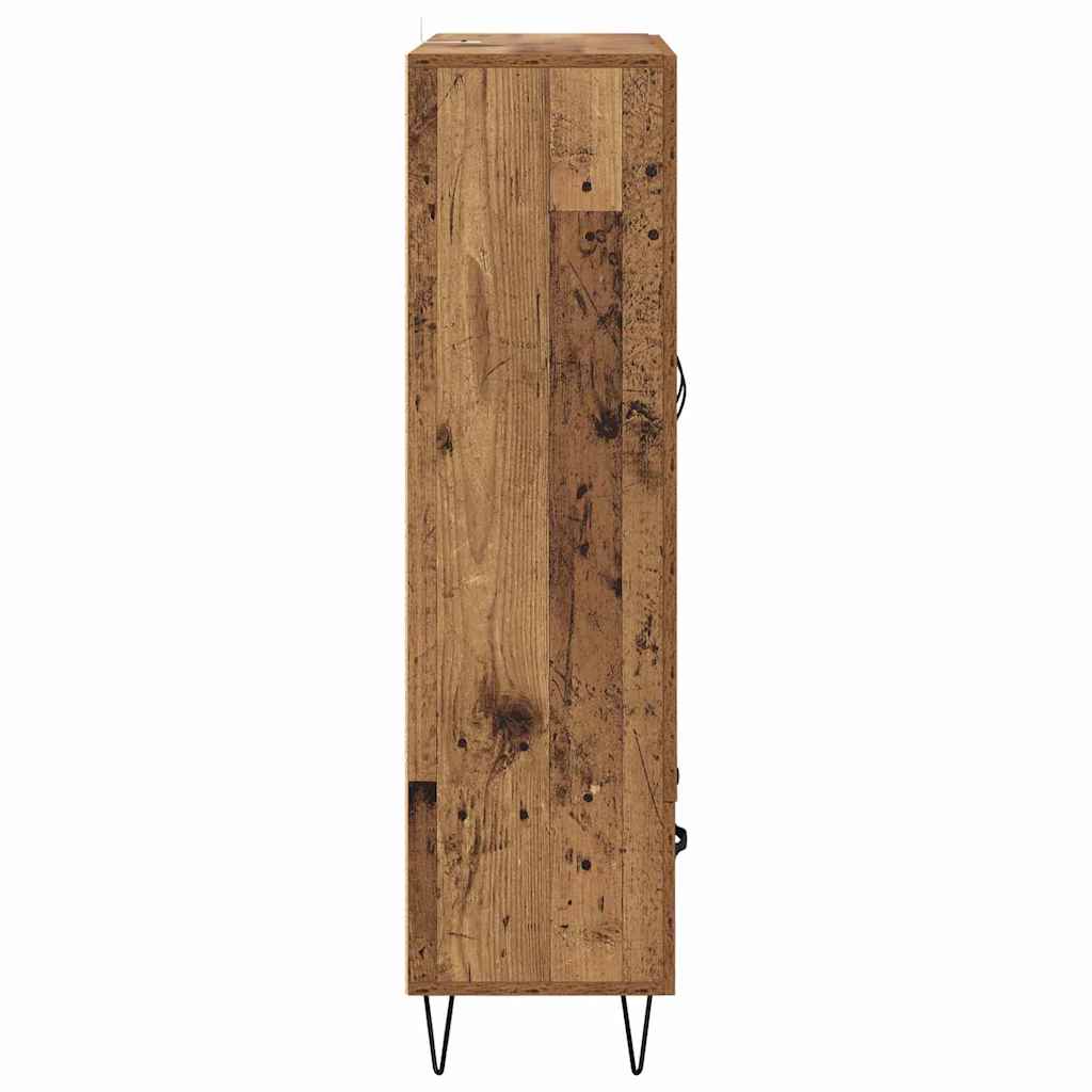 Highboard met lade Oud Hout 69,5 x 31 x 115 cm Bewerkt hout is nu te koop bij PeponiXL, paradijselijk wonen!