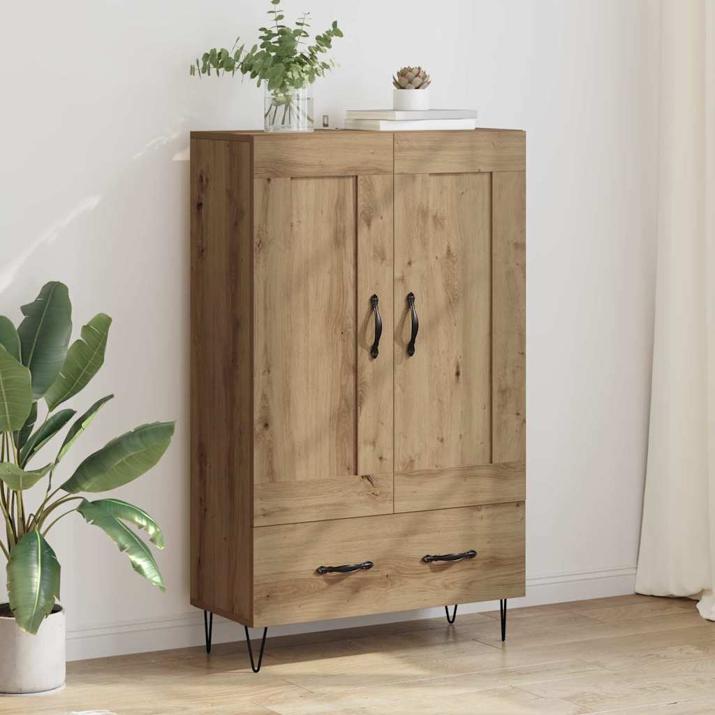 Highboard Artisan Eiken 69,5 x 31 x 115 cm Bewerkt hout is nu te koop bij PeponiXL, paradijselijk wonen!