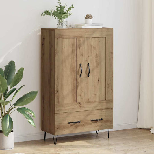 Highboard Artisan Eiken 69,5 x 31 x 115 cm Bewerkt hout is nu te koop bij PeponiXL, paradijselijk wonen!