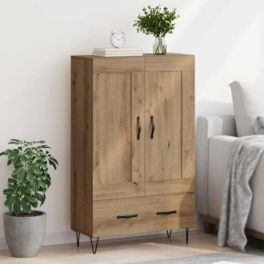 Highboard Artisan Eiken 69,5 x 31 x 115 cm Bewerkt hout is nu te koop bij PeponiXL, paradijselijk wonen!