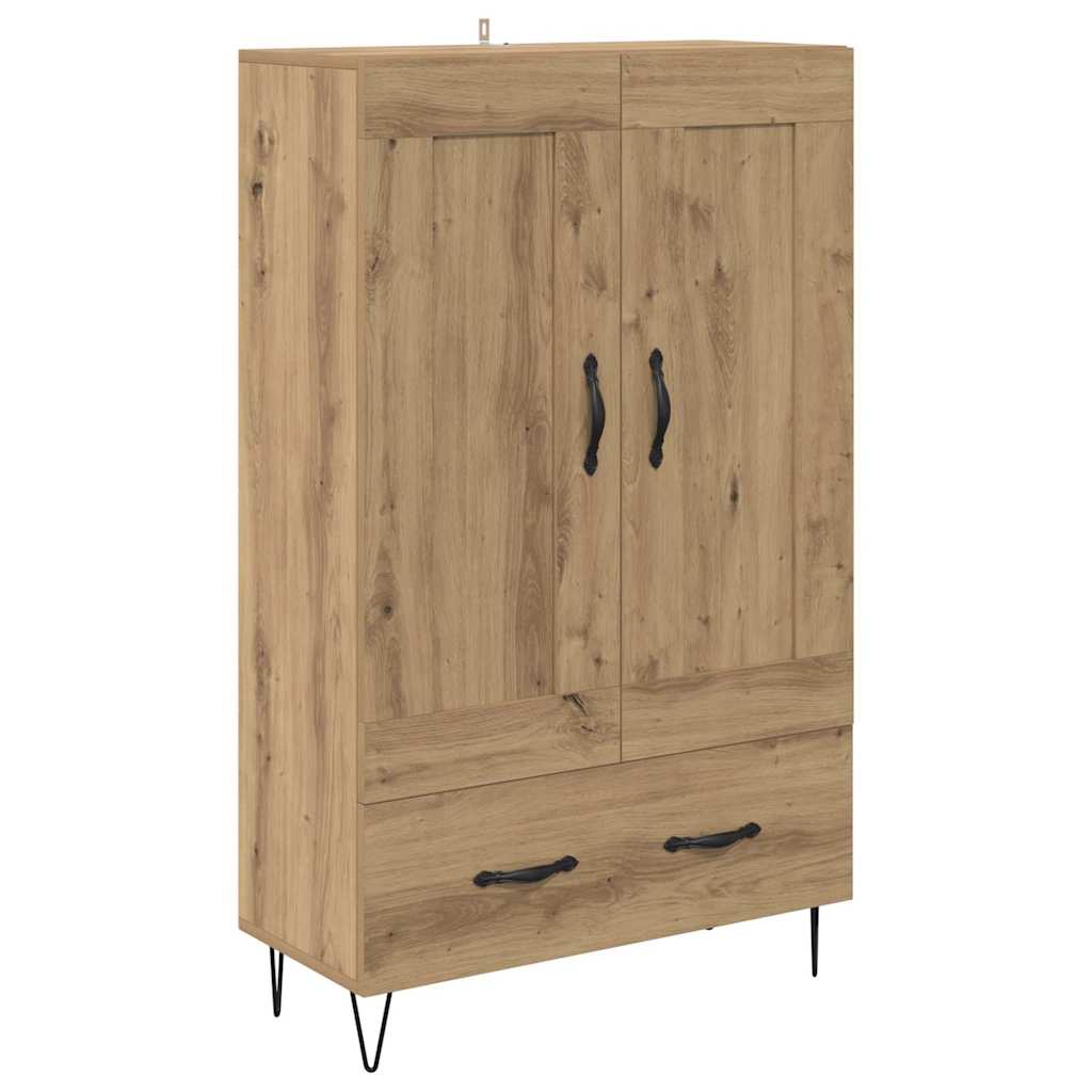 Highboard Artisan Eiken 69,5 x 31 x 115 cm Bewerkt hout is nu te koop bij PeponiXL, paradijselijk wonen!