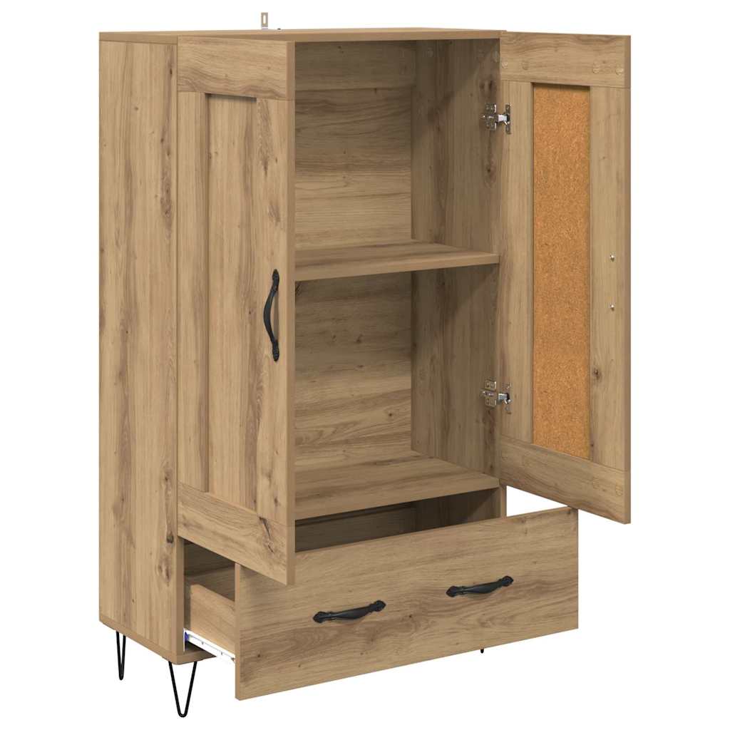 Highboard Artisan Eiken 69,5 x 31 x 115 cm Bewerkt hout is nu te koop bij PeponiXL, paradijselijk wonen!