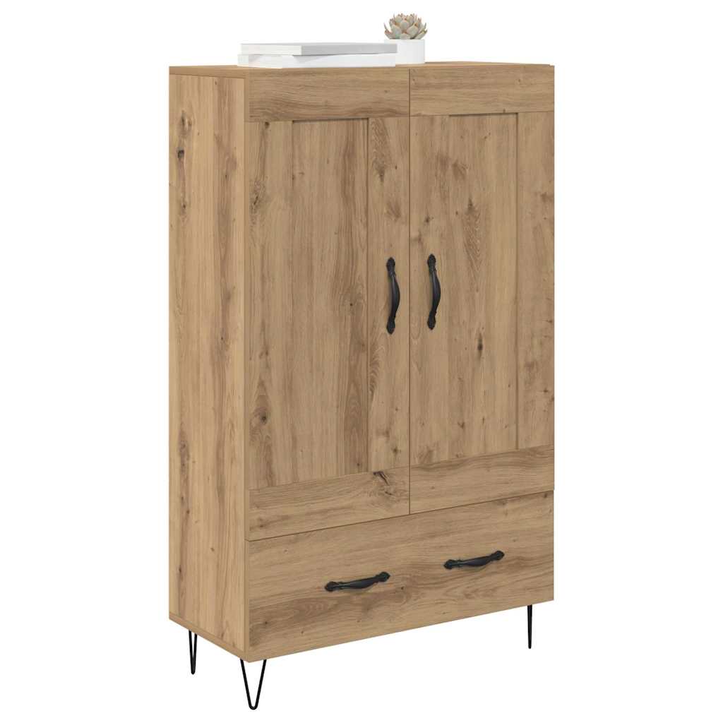 Highboard Artisan Eiken 69,5 x 31 x 115 cm Bewerkt hout is nu te koop bij PeponiXL, paradijselijk wonen!