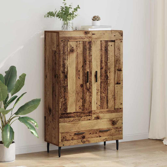 Highboard met lade Oud Hout 69,5 x 31 x 115 cm Bewerkt hout is nu te koop bij PeponiXL, paradijselijk wonen!