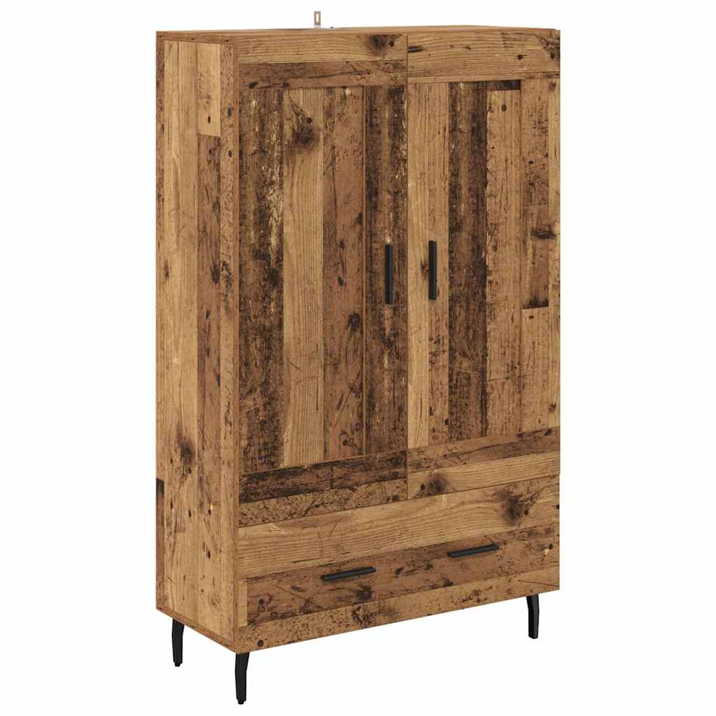 Highboard met lade Oud Hout 69,5 x 31 x 115 cm Bewerkt hout is nu te koop bij PeponiXL, paradijselijk wonen!