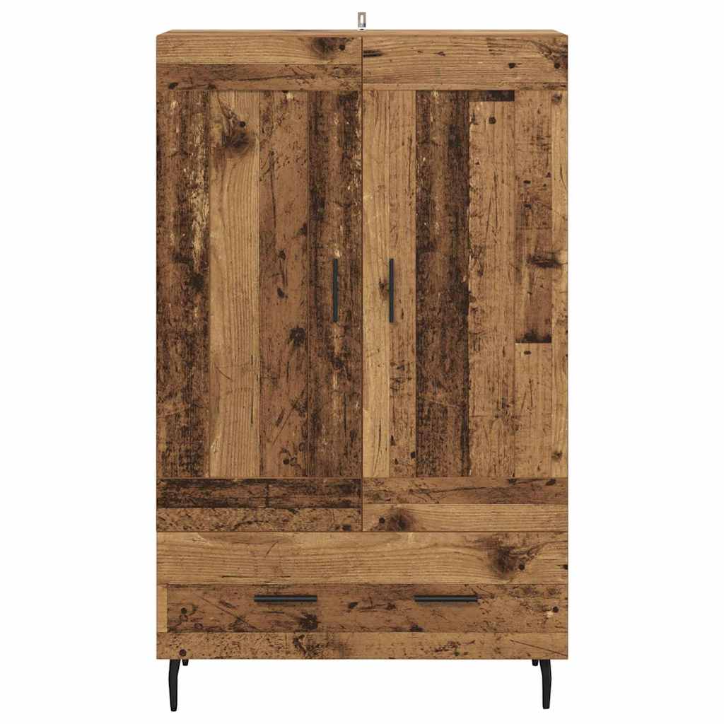 Highboard met lade Oud Hout 69,5 x 31 x 115 cm Bewerkt hout is nu te koop bij PeponiXL, paradijselijk wonen!